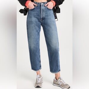 AGOLDE 90s Crop mid rise straight leg jean in Oblique